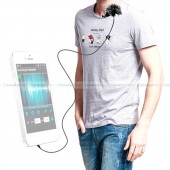 ไมค์คลิปหนีบปกเสื้อ เสียงดีคมชัด ใช้กับ iPhone, iPod, Android, sumsung, LG, Sony